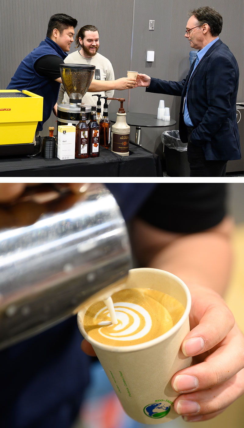 Java Blend barista setup at conference